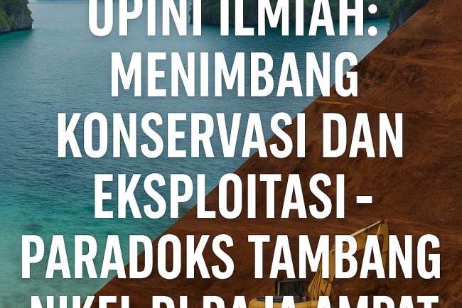 Paradoks Tambang Nikel Raja Ampat: Antara Kepentingan Ekonomi dan Keutuhan Ekologi