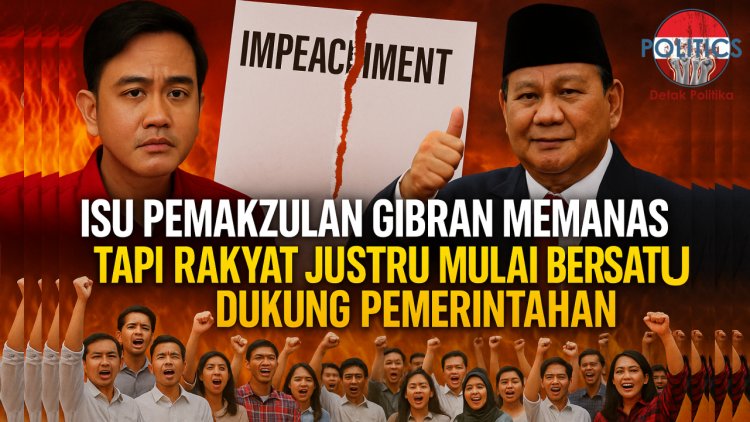 Isu Pemakzulan Gibran Memanas, tapi Rakyat Justru Mulai Bersatu Dukung Pemerintahan