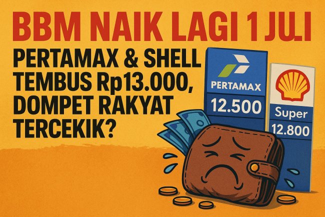 BBM NAIK LAGI 1 juli! Pertamax & Shell Tembus Rp13.000, Dompet Rakyat Tercekik?