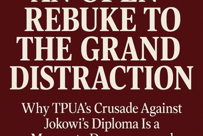 An Open Rebuke to the Grand Distraction: Why TPUA’s Crusade Against Jokowi’s Diploma Is a Menace to Democracy and Intelligence Alike