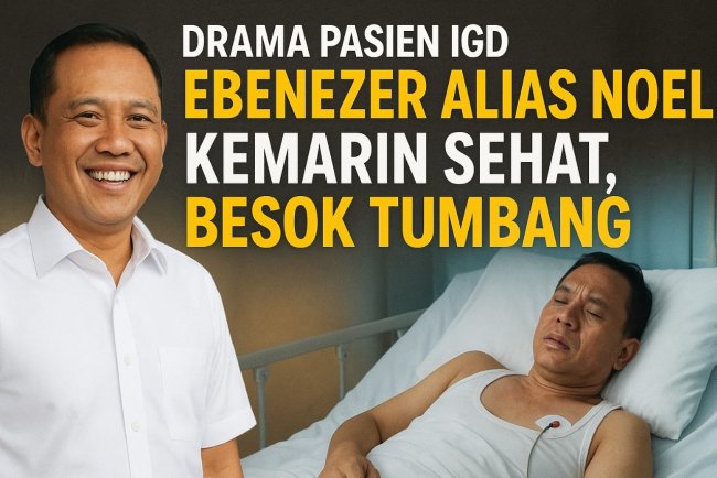 Drama pasien IGD, Ebenezer alias Noel kemarin sehat walafiat, besok setelah OTT mendadak tumbang