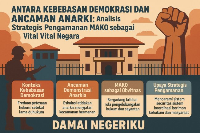 Antara Kebebasan Demokrasi dan Ancaman Anarki: Analisis Strategis Pengamanan MAKO sebagai Fasilitas Vital Negara