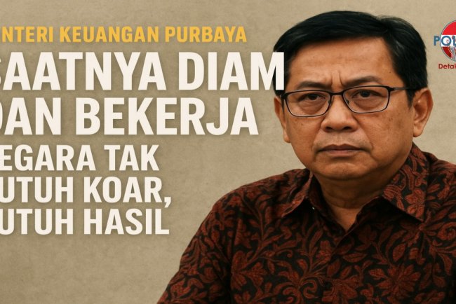 Menteri Keuangan Purbaya, Saatnya Diam dan Bekerja: Negara Tak Butuh Koar, Butuh Hasil